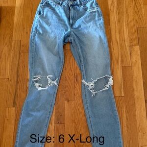 American Eagle Mom Jeans 2-pair (Size 6 x-long)